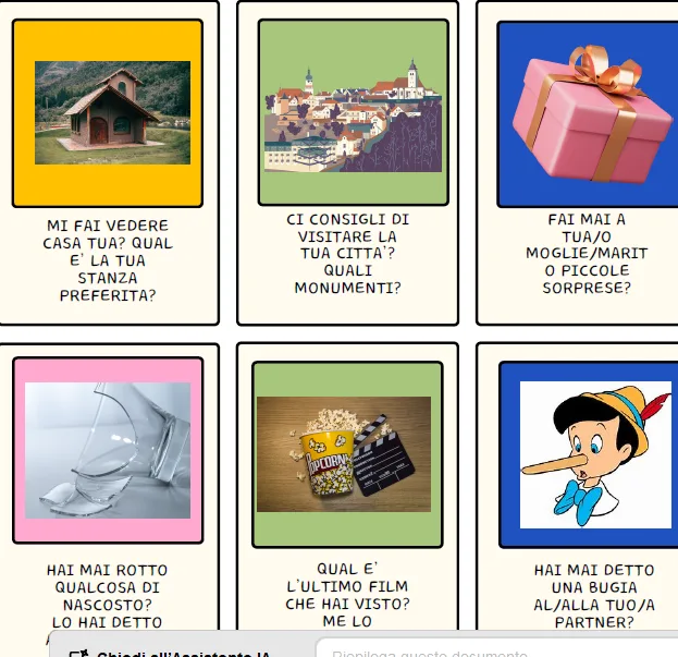 Domande con pronomi doppi per parlare