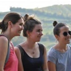 cultura italiana bologna students girl looking at the hills