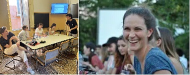 students of cultura italiana bologna in class and outside